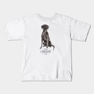 Black Labrador Kids T-Shirt